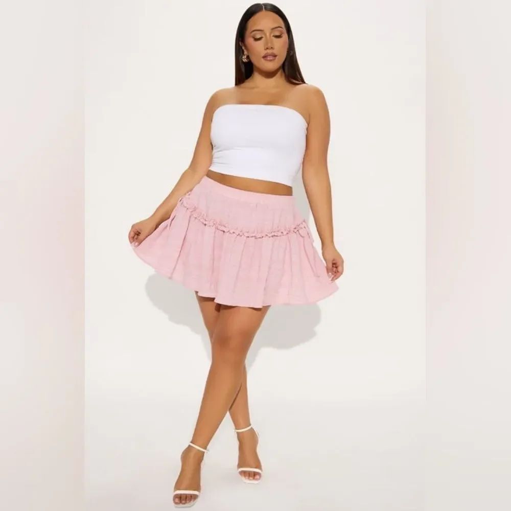Nivea Textured Mini Skirt Pink